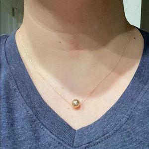 18 inch 10K Yellow Gold Ball Necklace